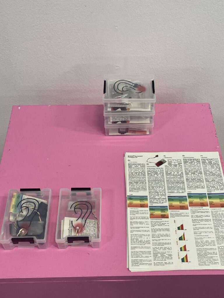 Devices to use during the exhibition and for sale – courtesy of IKOB (Eupen, BE)
